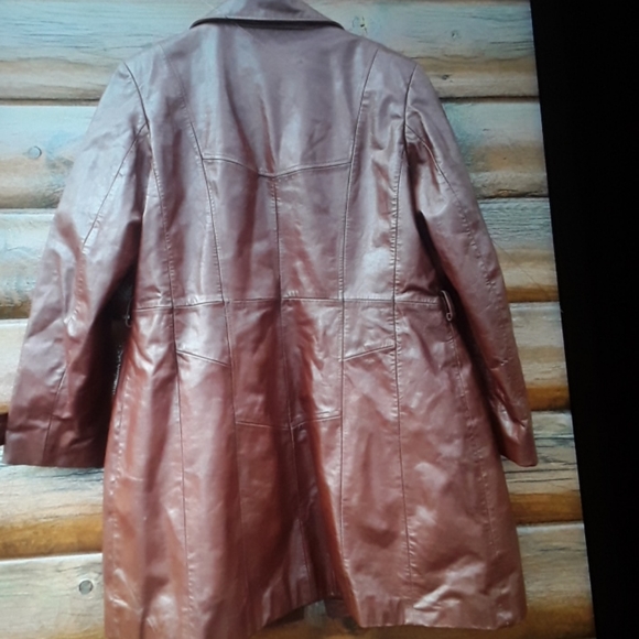 Authentic 1970’s Berman's Leather Car Coat CORDOVAN - Picture 2 of 16